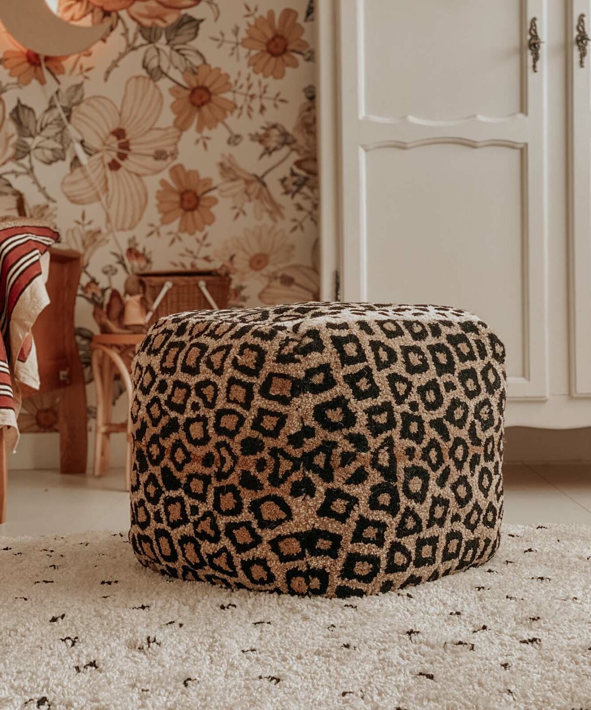 Leopard Pouf Small