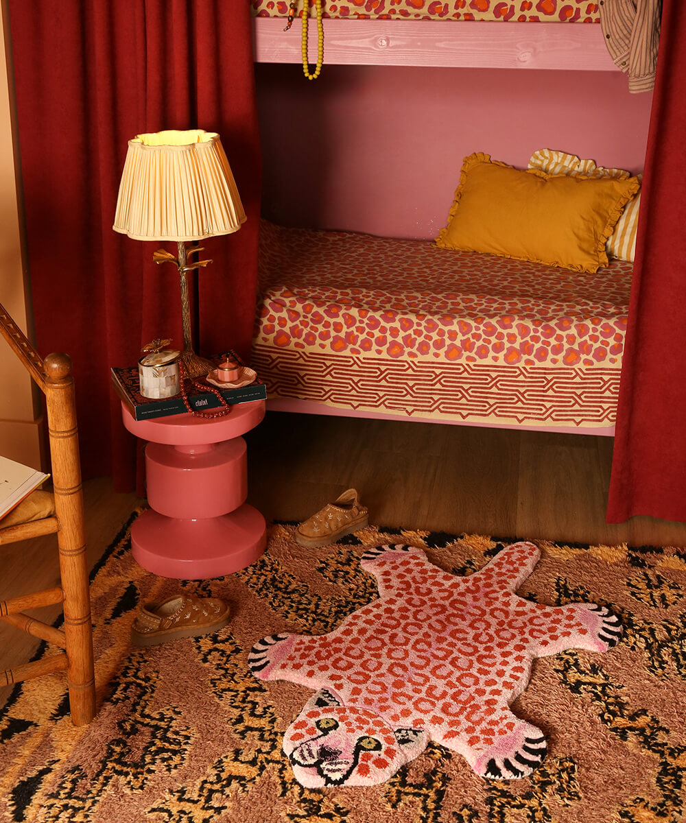 Pinky Leopard Teppich S