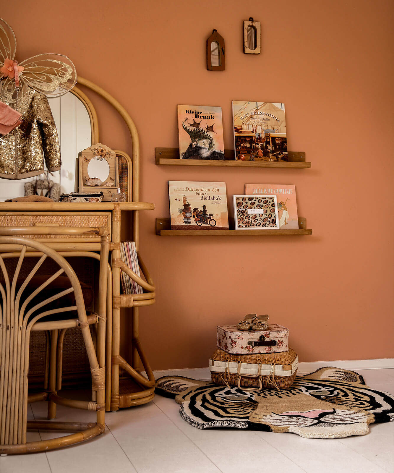 Rajah Tijger Dierenkop Vloerkleed Groot