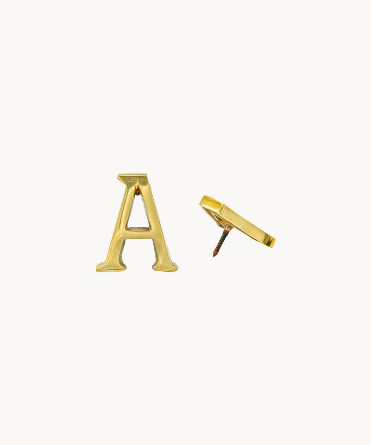 Gold Shiny Brass Letter A