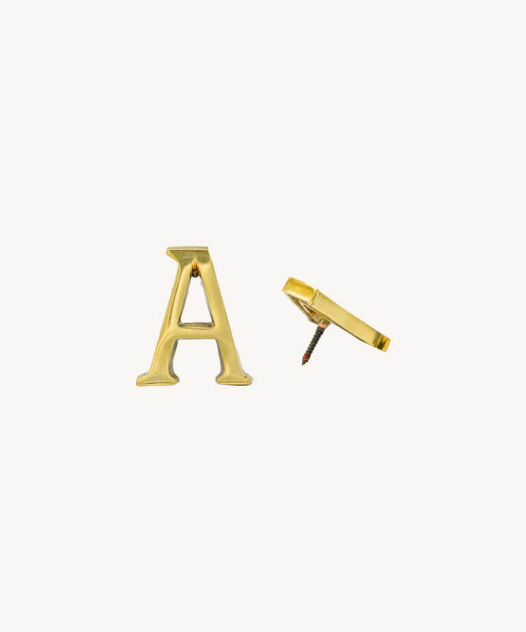 Gold Shiny Brass Letter A