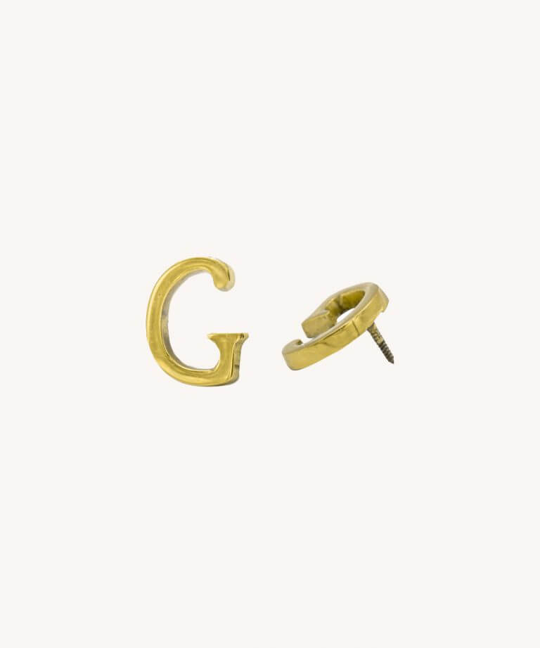 Gold Shiny Brass Letter G