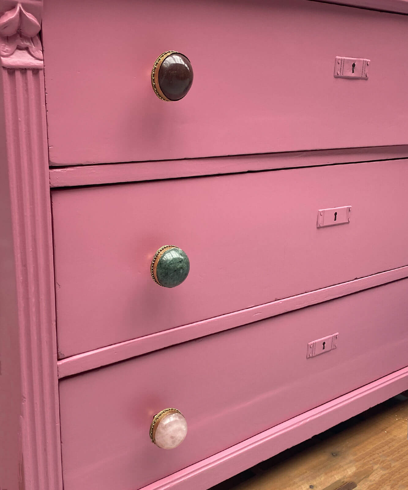 Moira Knob Green Marble XL