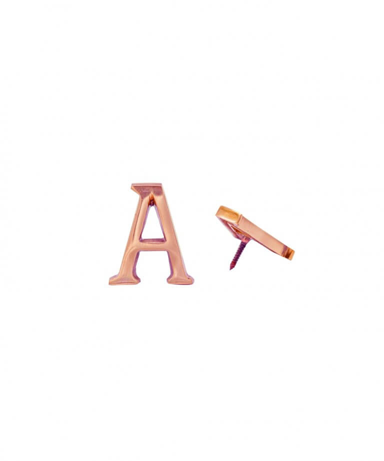 Copper Brass Letter A