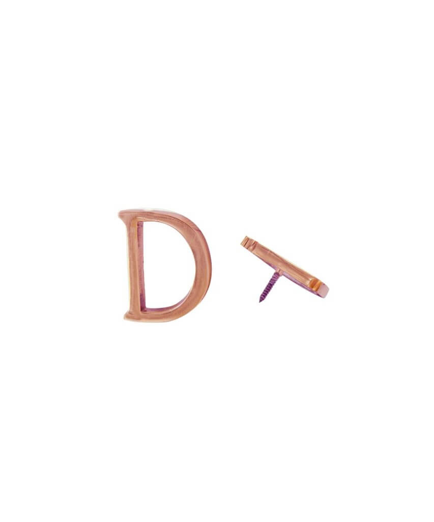 Copper Brass Letter D