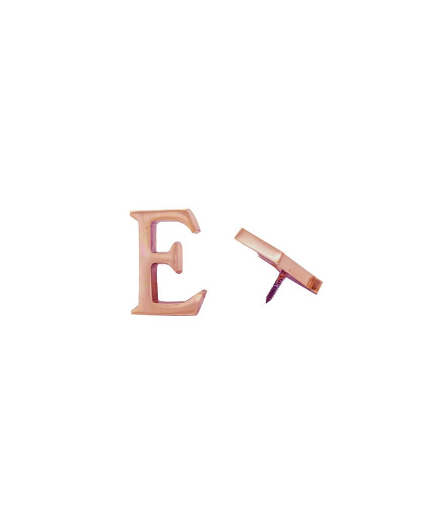 Lettre E en Laiton Copper