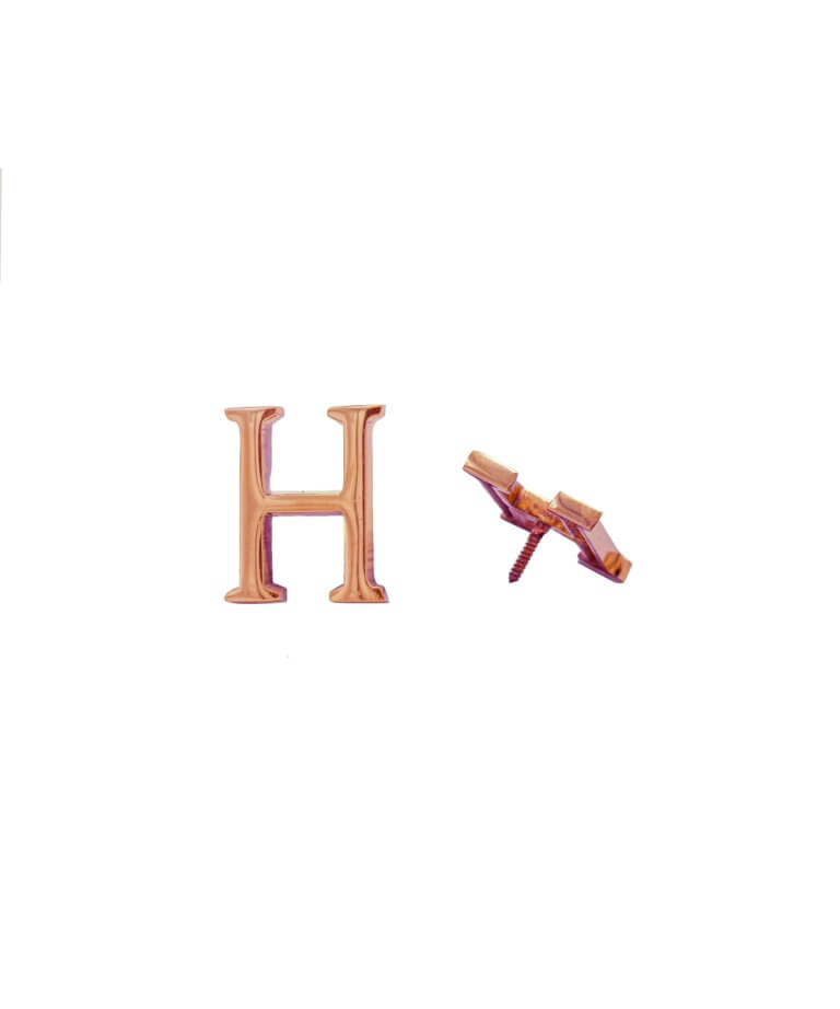 Copper Brass Letter H