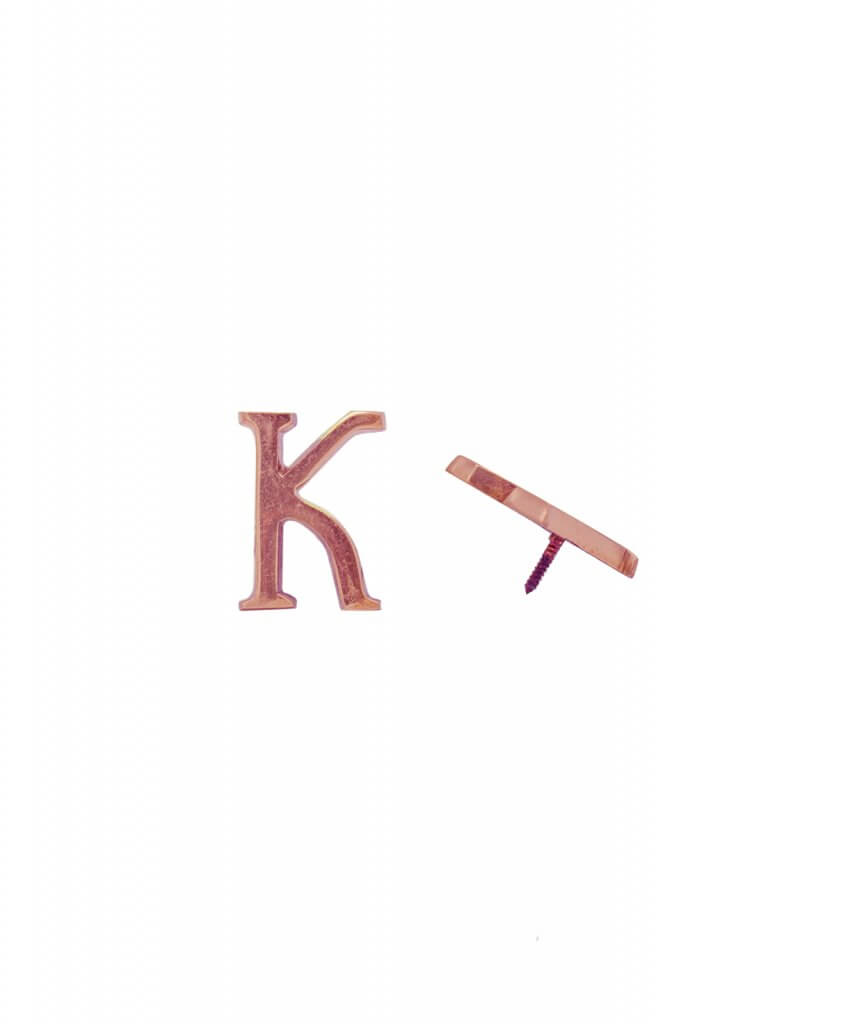 Copper Brass Letter K
