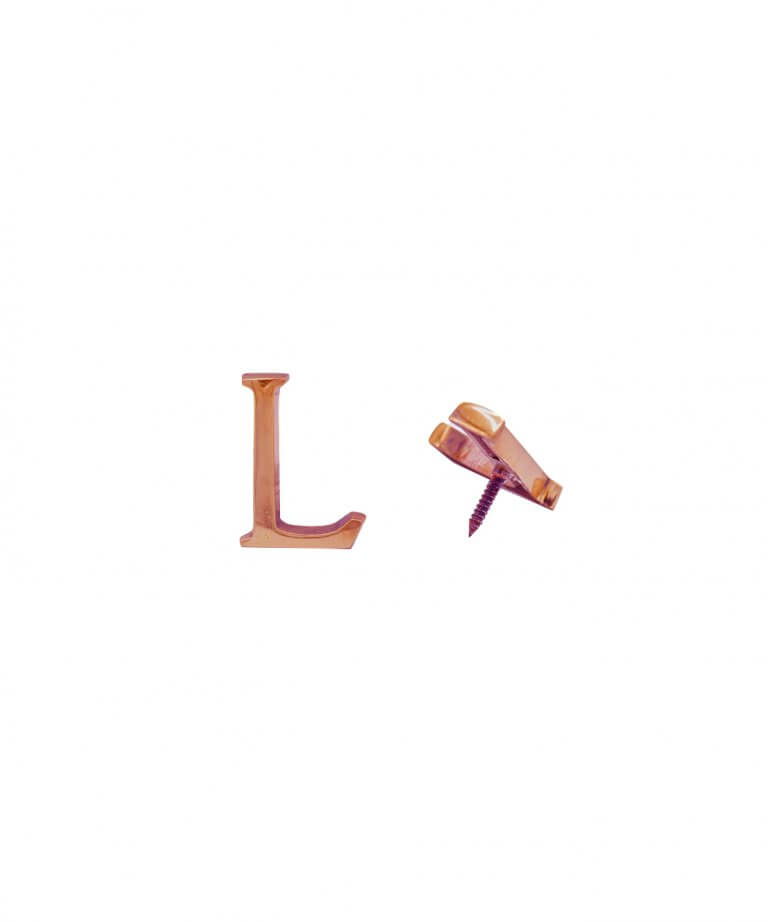 Lettre L en Laiton Copper