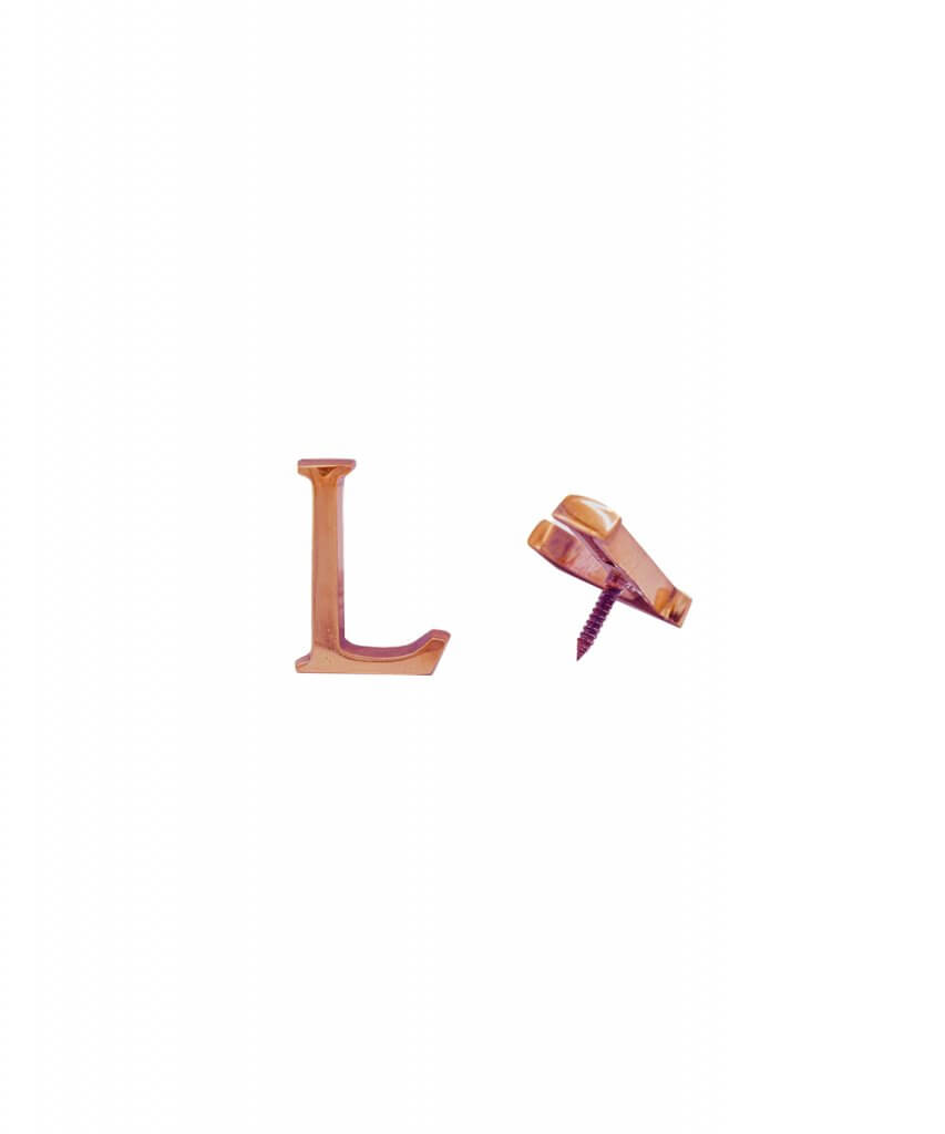 Copper Brass Letter L