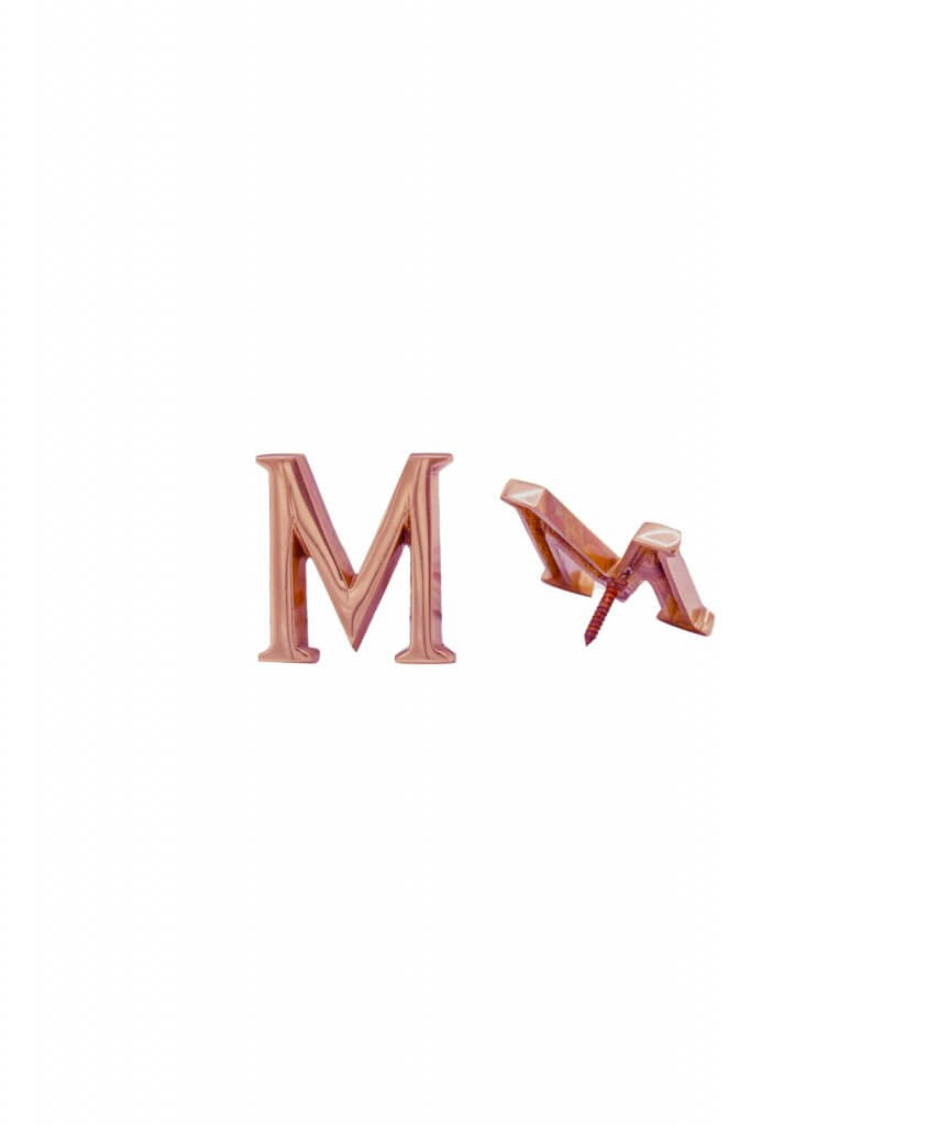 Copper Brass Letter M