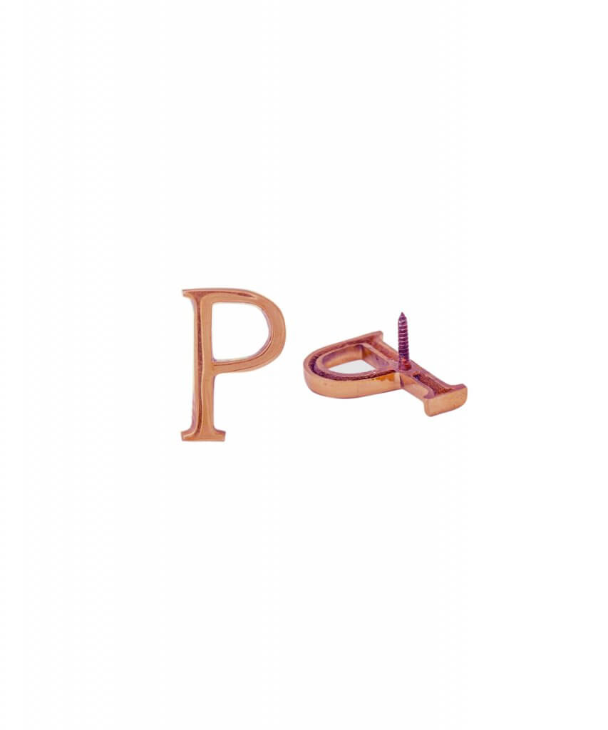 Copper Brass Letter P
