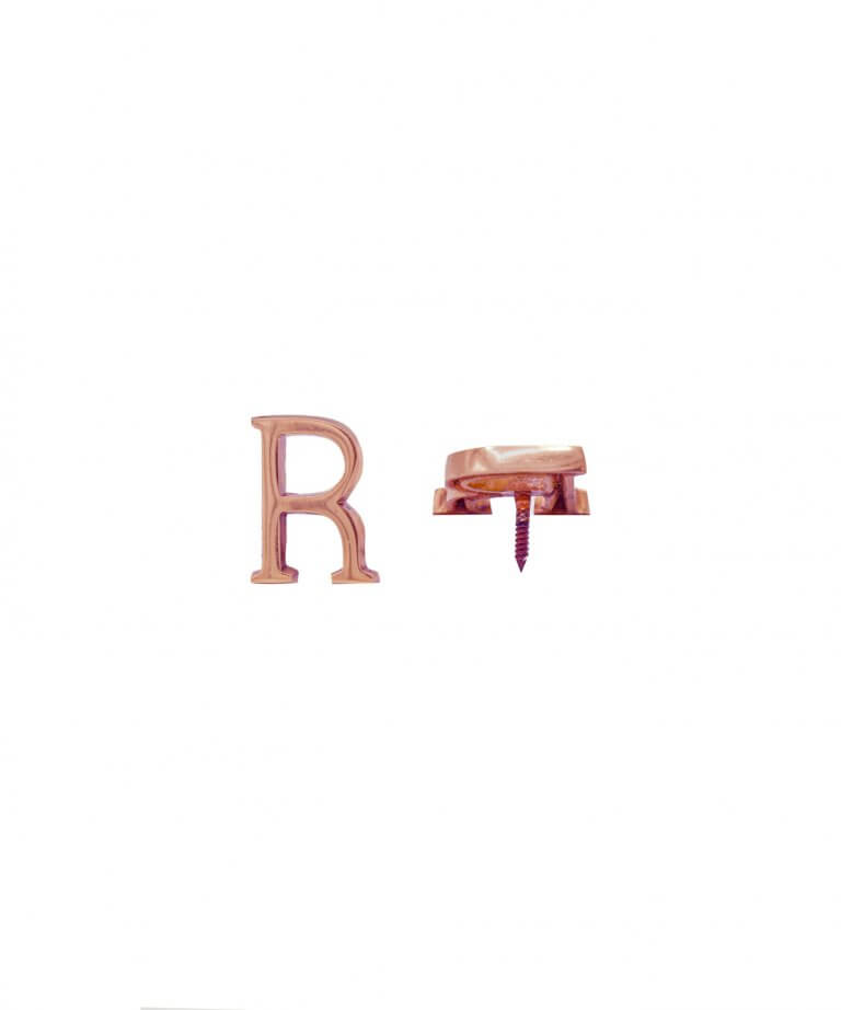 Copper Brass Letter R