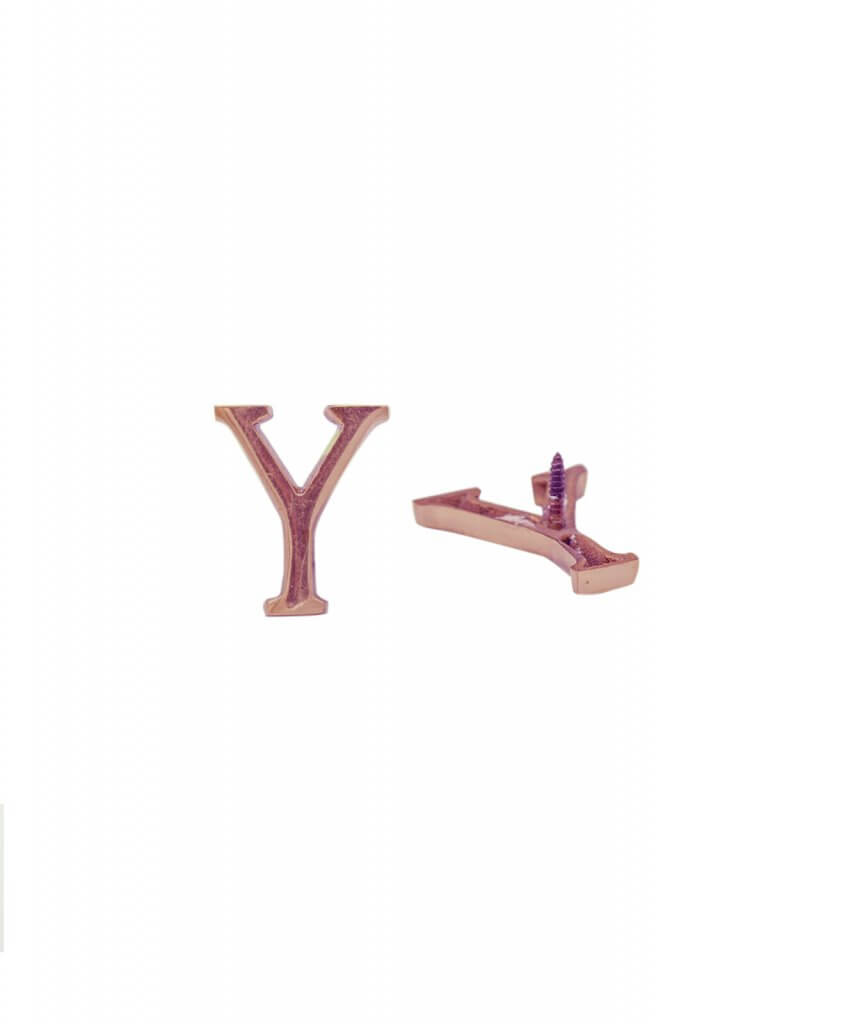 Copper Brass Letter Y