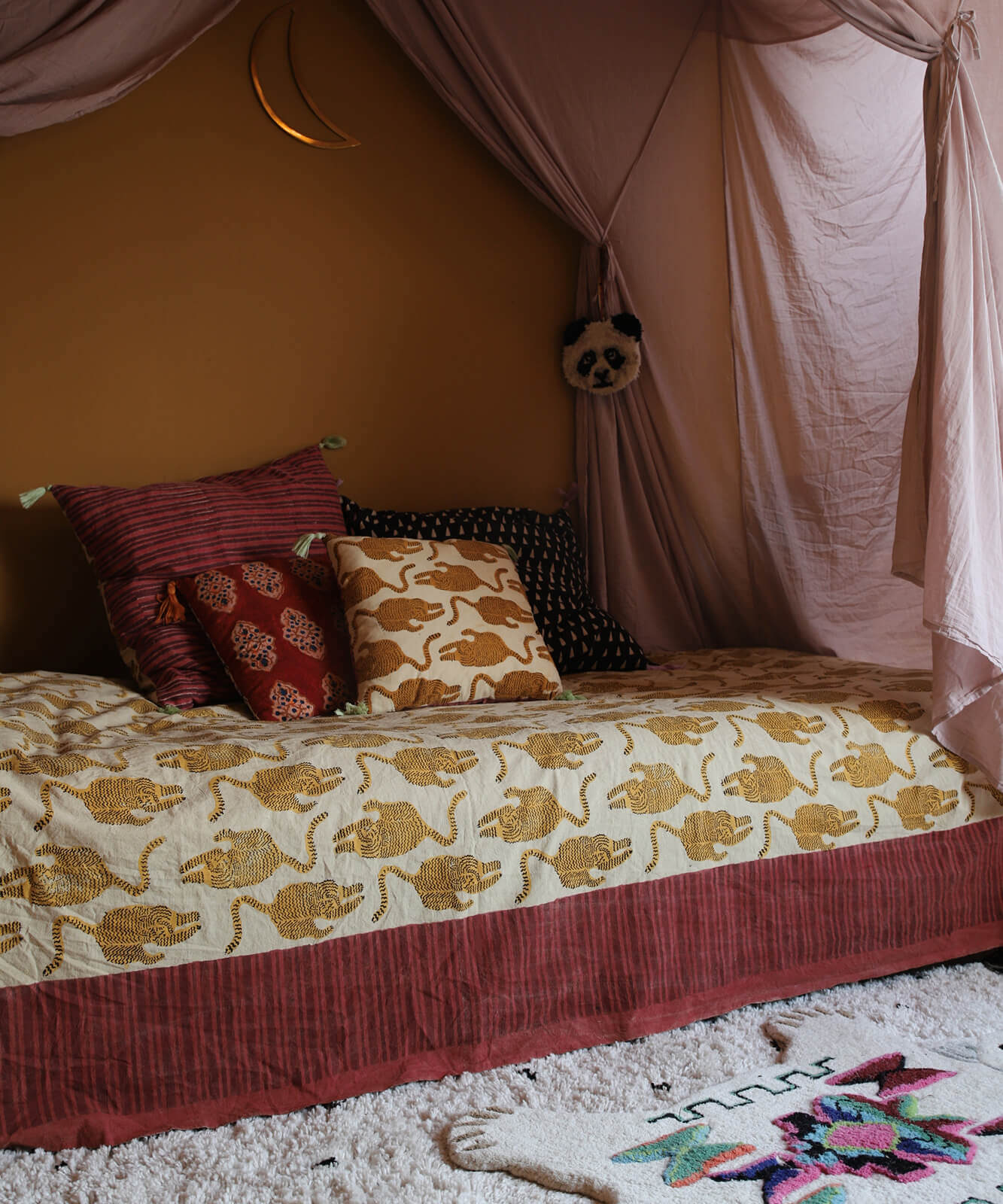 Plaid Powder Tiger Simple dans un sac fourre-tout