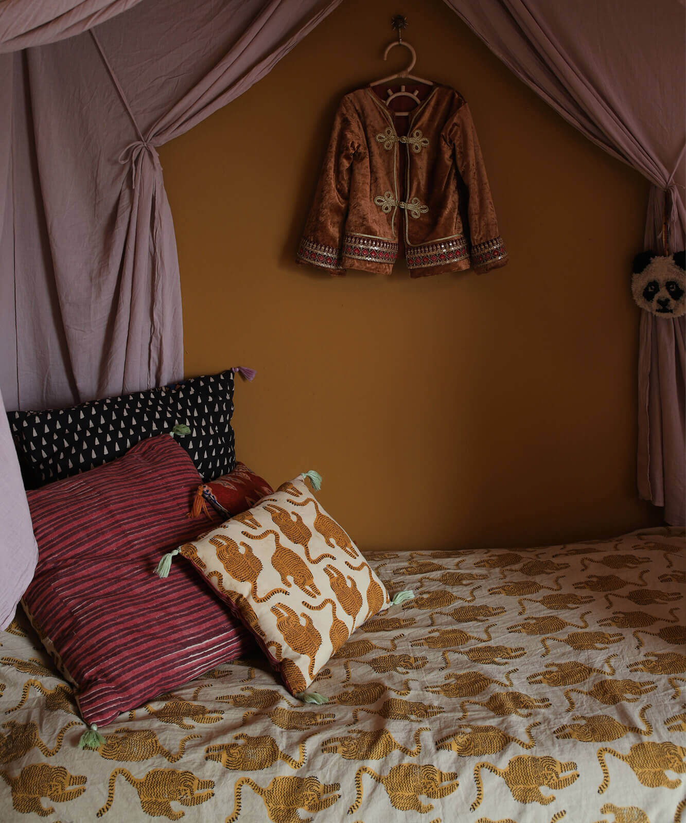 Plaid Powder Tiger Simple dans un sac fourre-tout