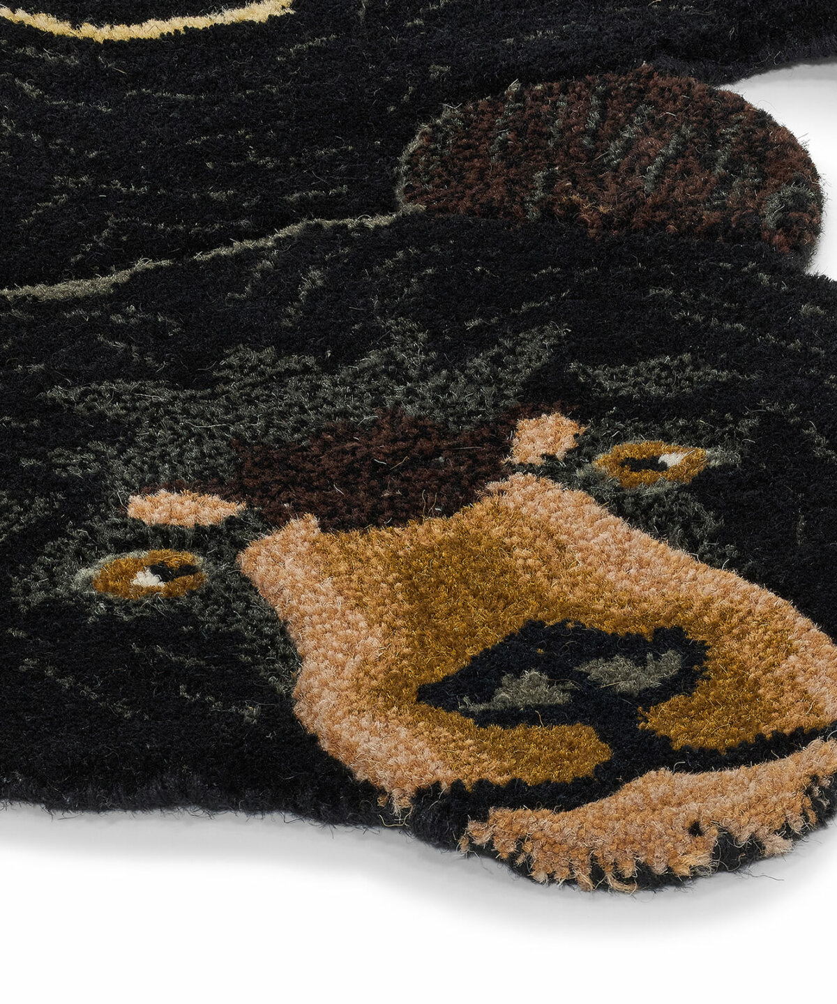 Blooming Black Bear Rug Large