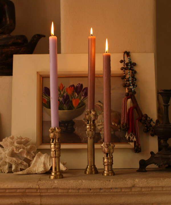 Senna Lion Candle Holder Large Doing Goods