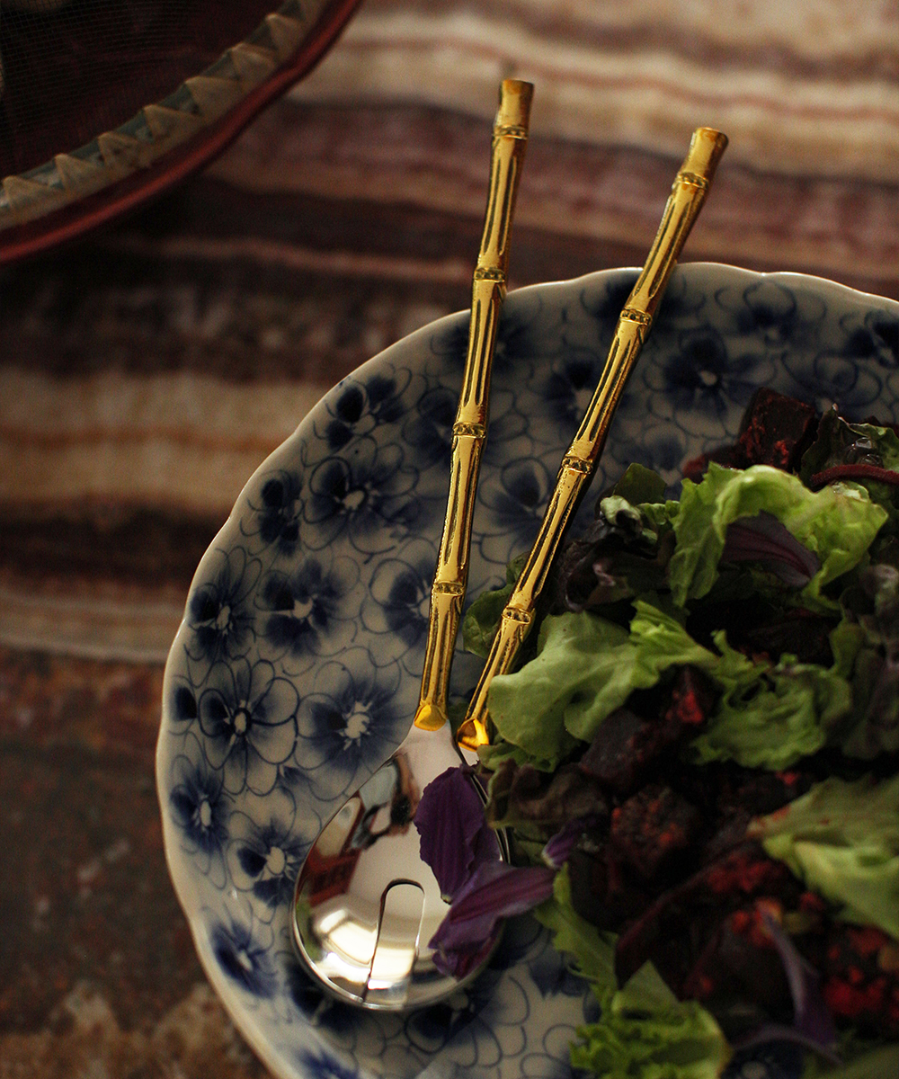 Bodhi Bamboo Salade Bestek Set (in cadeaubox)