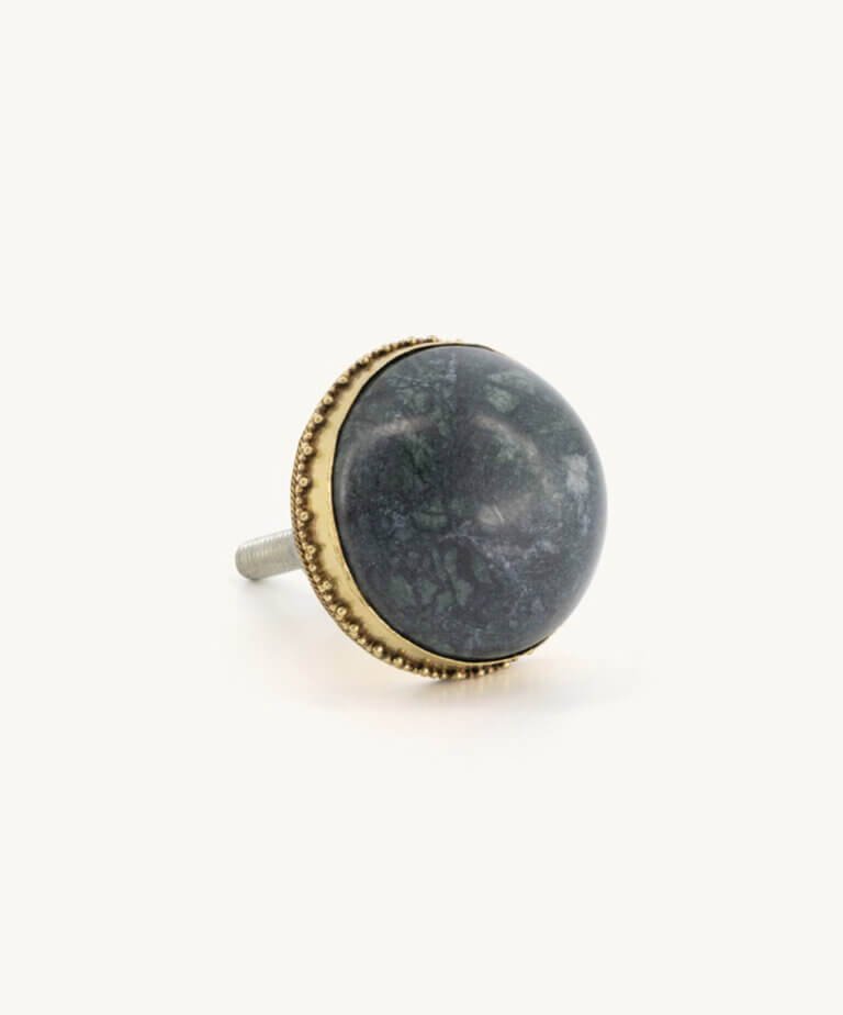 Bouton de Tiroir XL Moira Green Marble