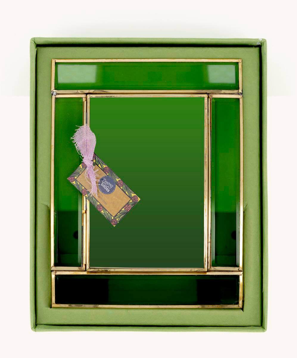Bonnie Farbiger Rahmen Groß Smaragdgrün im Geschenkbox