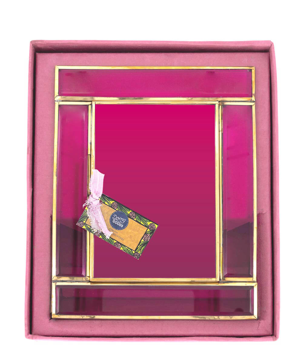 Bonnie Farbiger Rahmen Groß Rubinrosa im Geschenkbox