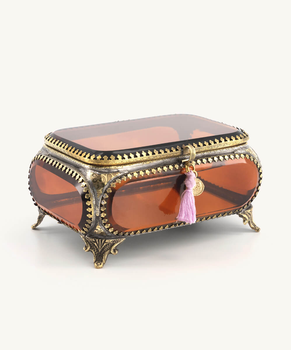 Laila Treasure Box Large Amber