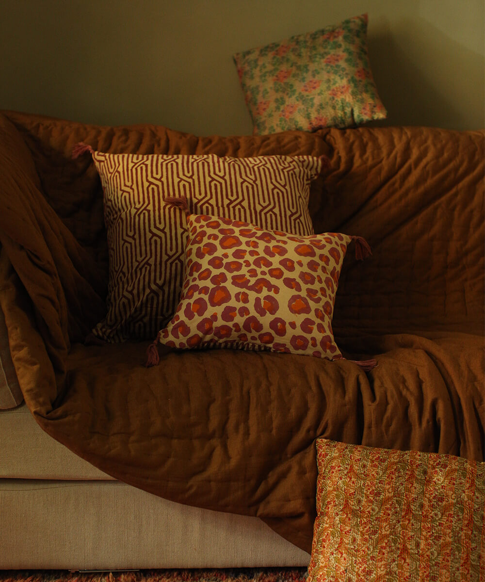 Pink Leopard Pillow Small