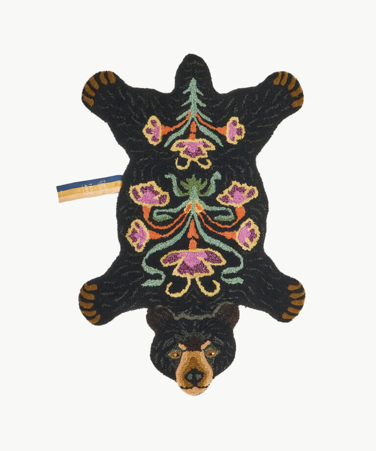 Tapis Blooming Black Bear Small