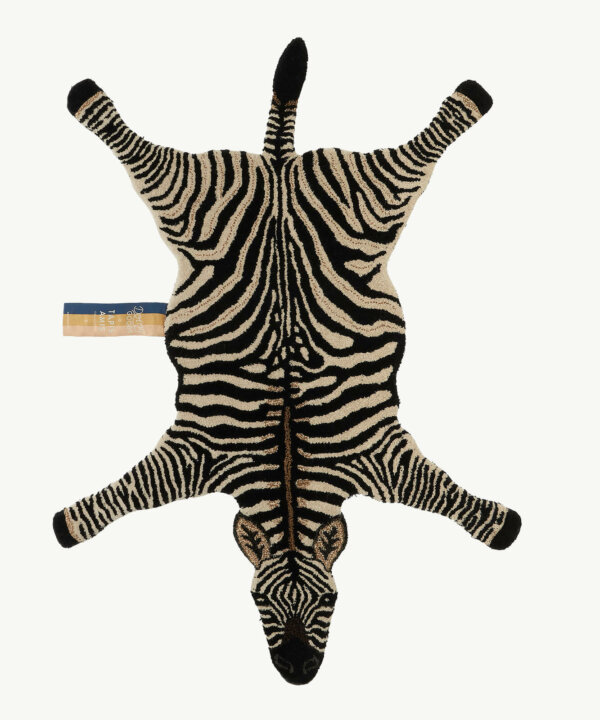 Stripey Zebra Head Rug Doing Goods