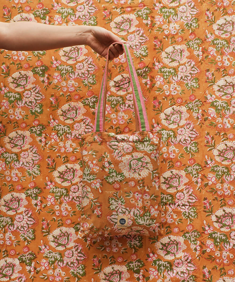 Marigold Single Throw in Tote Bag