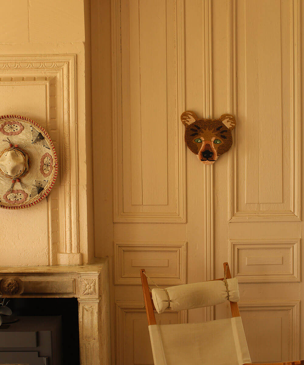 Tapis Tête Archie Ours à Carreaux