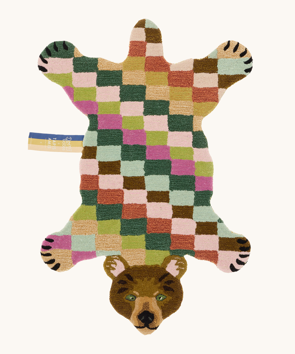 Archie Check Bear Rug Large