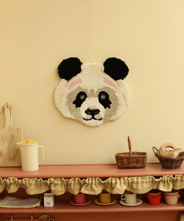 Plumpy Panda Head Rug - Doing Goods