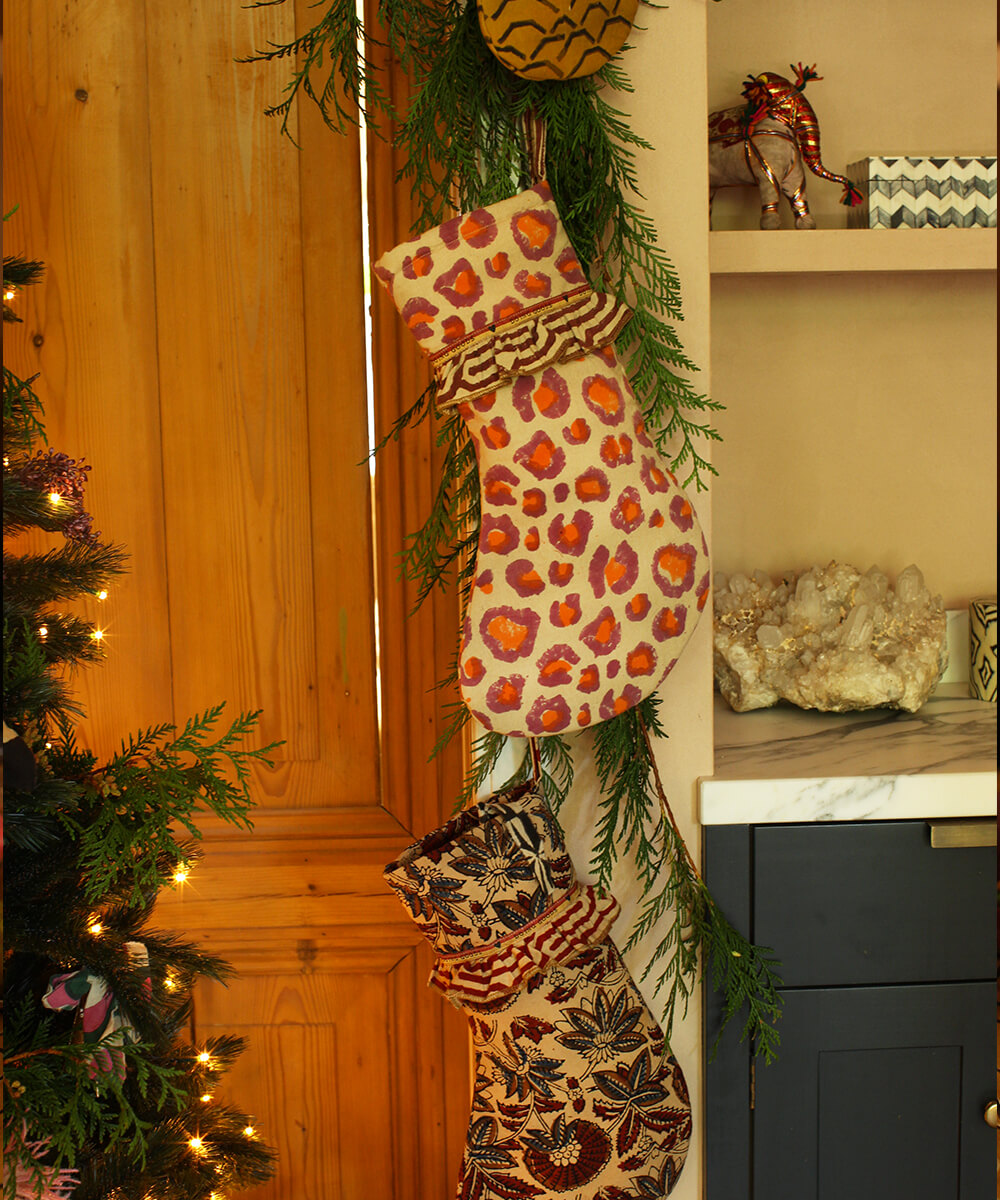 Chaussette de Noël Pink Leopard