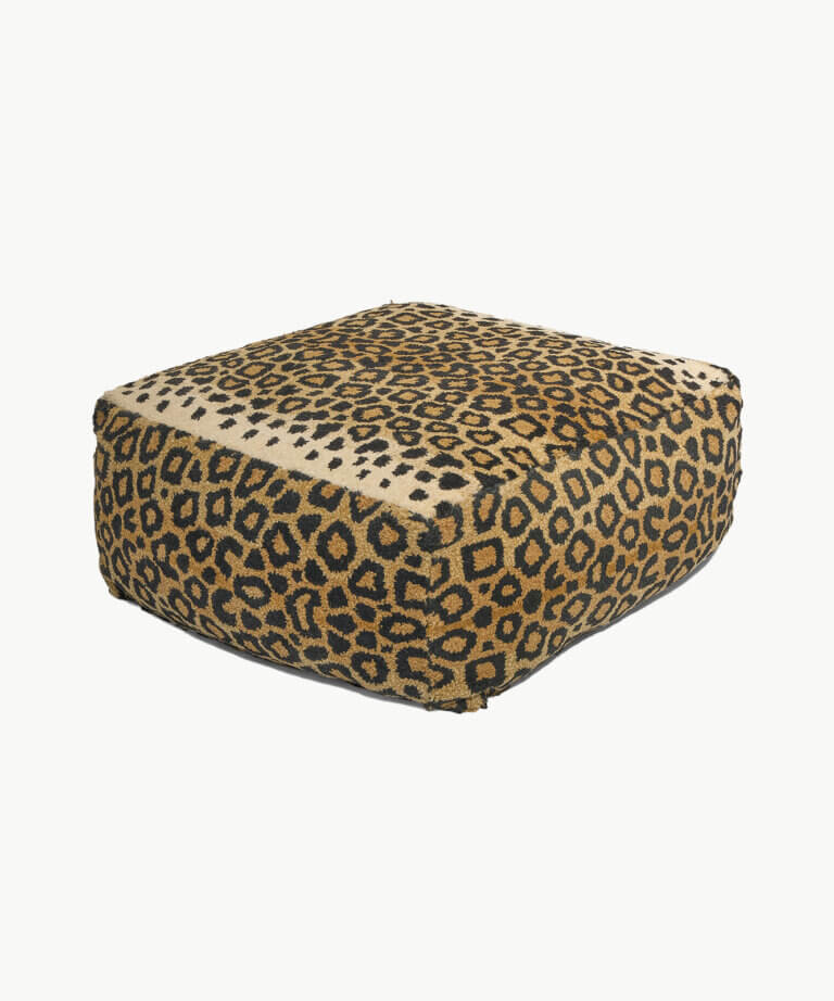 Leopard Pouf