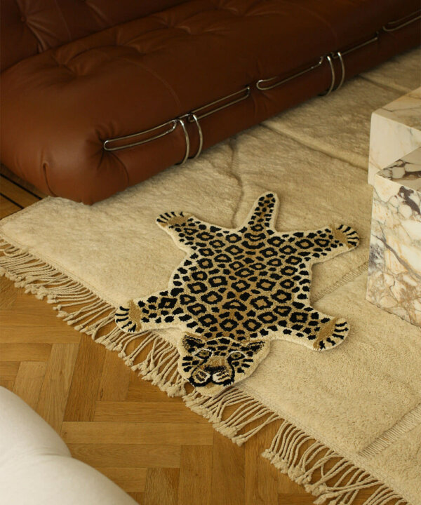 Himani Leopard Head Rug Large - Doing Goods