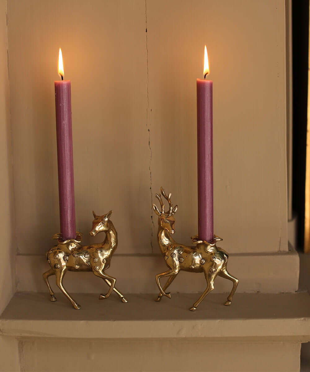 Lovely Hirsch Kerzenhalter Set