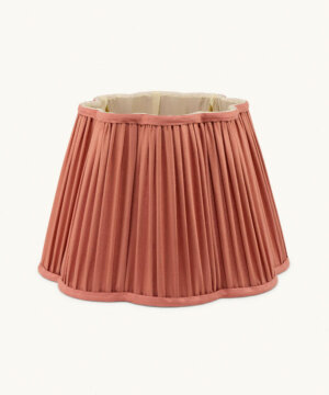 Diya Scalloped Lampshade Silk Bronze Ø 30 cm