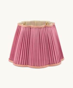 Diya Scalloped Lampshade Silk Fuchsia Ø 30 cm