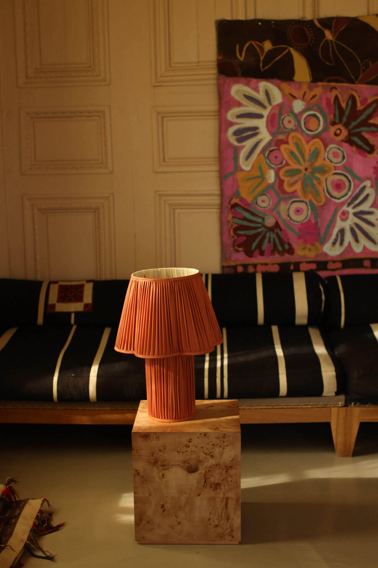 Myra Lamp Groot Zijde Brons