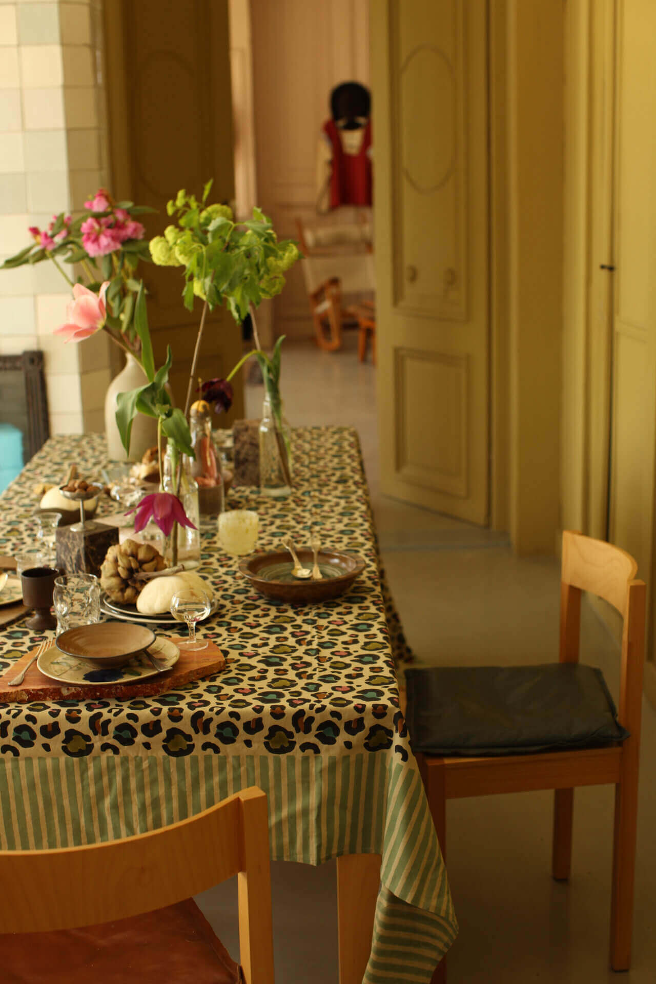 Disco Leopard Double Throw In Tote Bag