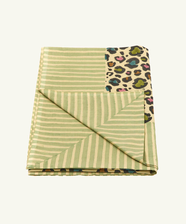 Disco Leopard Table Throw In Tote Bag