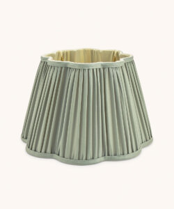 Diya Scalloped Lampshade Silk Sage Ø 30 cm