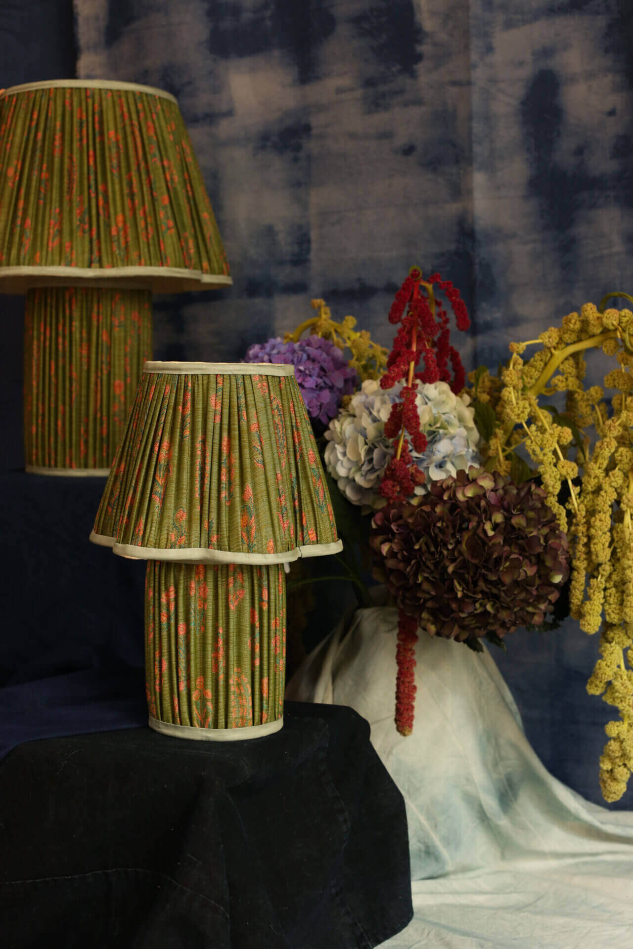 Lampe Myra Petite en Soie Sami Verte