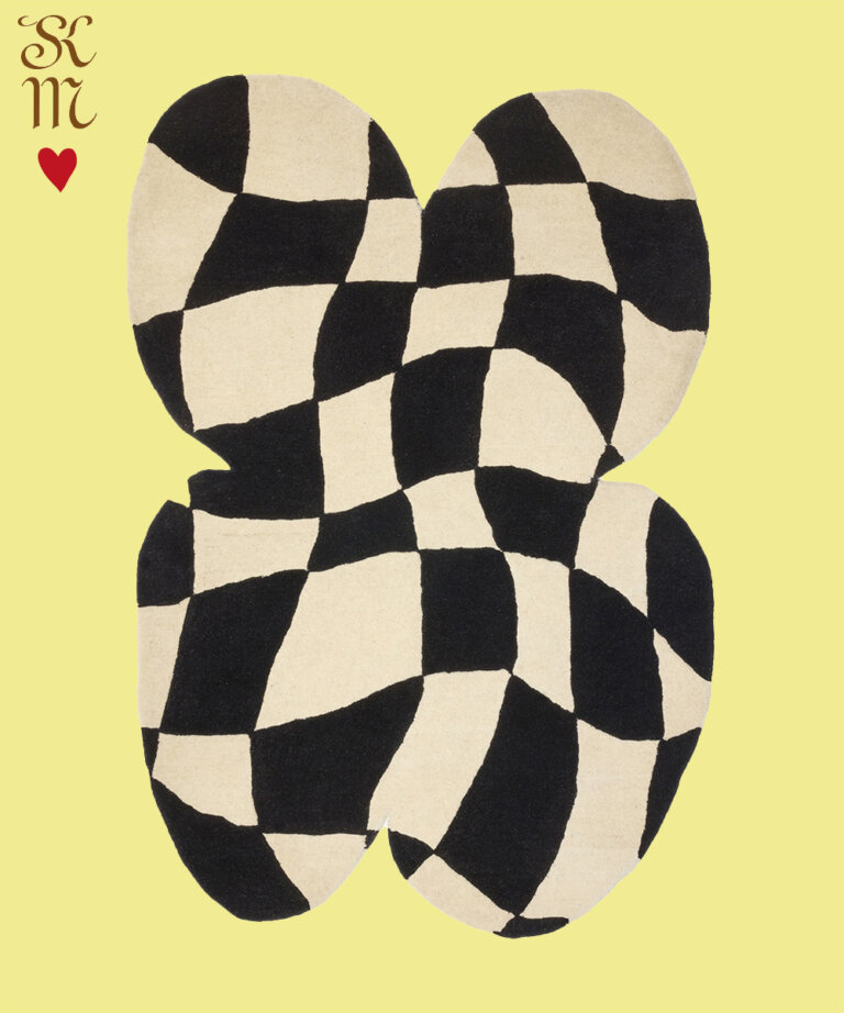 Cleo Checkered Butterfly Rug Large