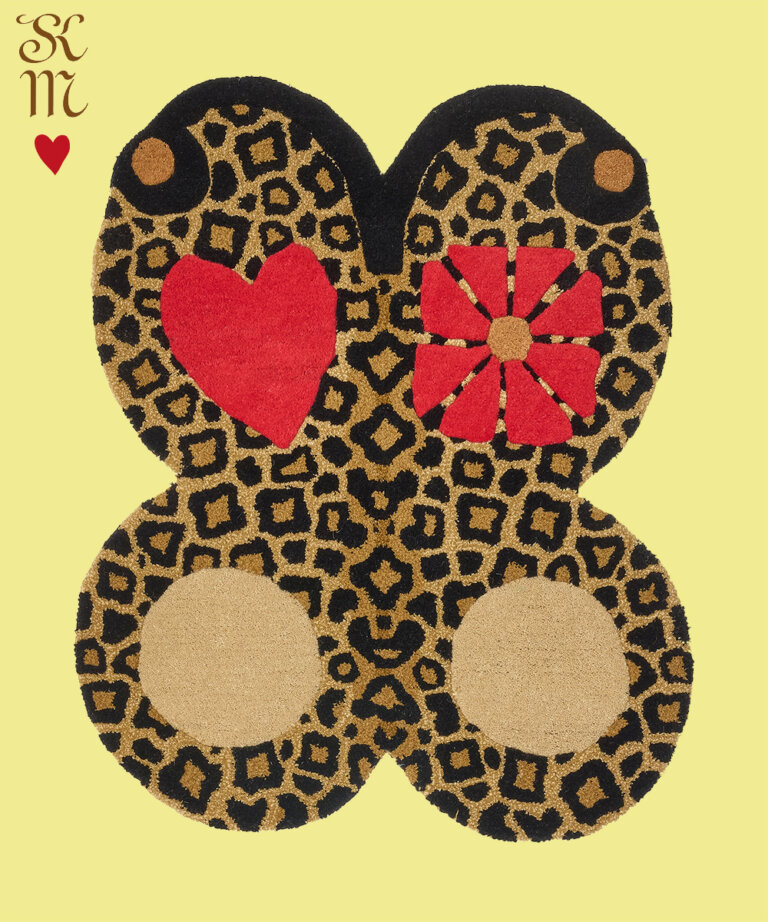 Loony Leopard Butterfly Rug Large