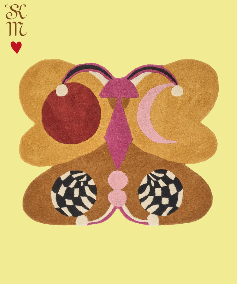 Melody Moon Butterfly Rug Ocher