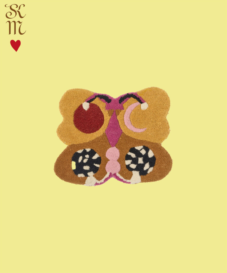 Melody Moon Butterfly Rug Ocre Medium