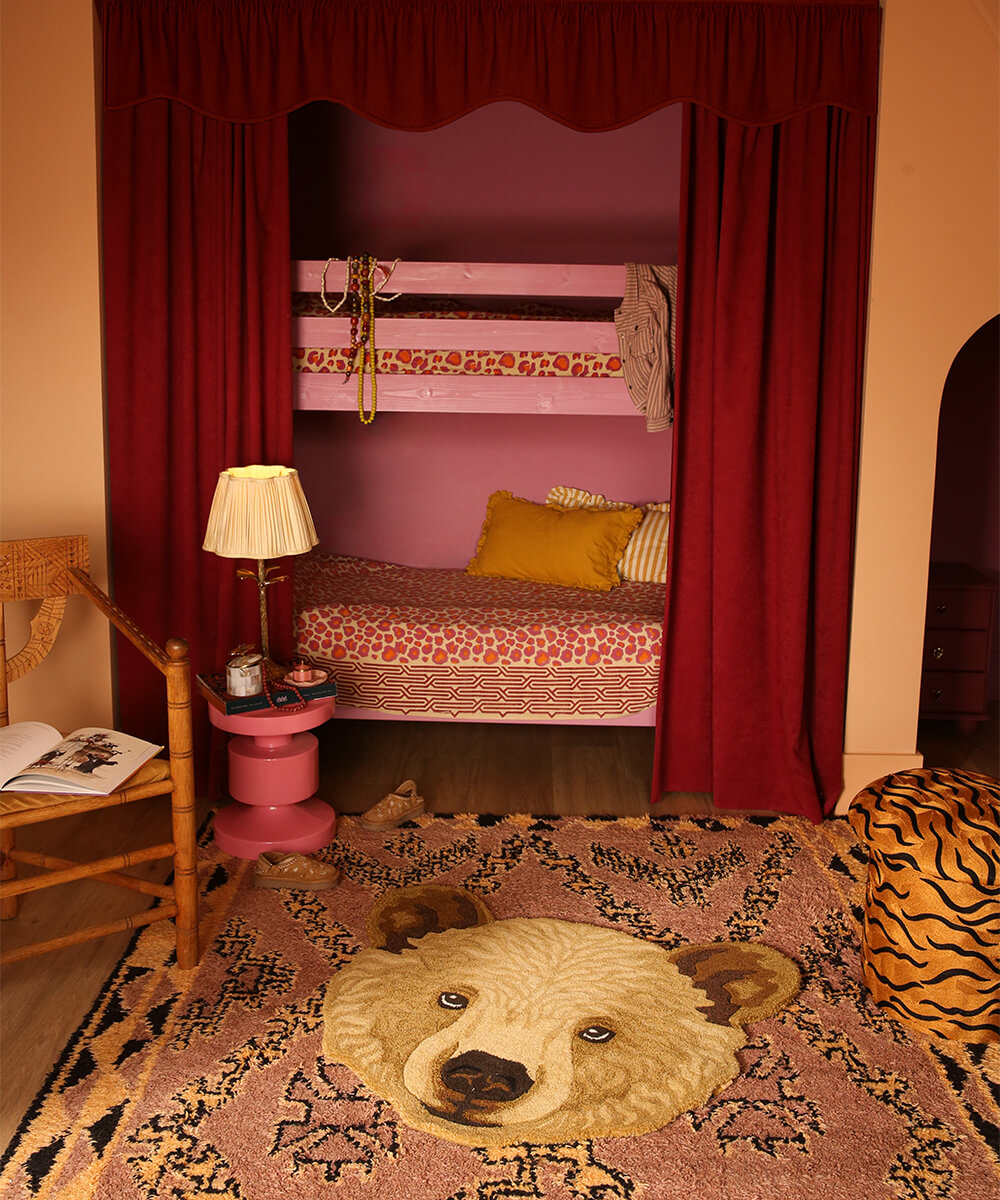 Bruno Bear Head Rug Large